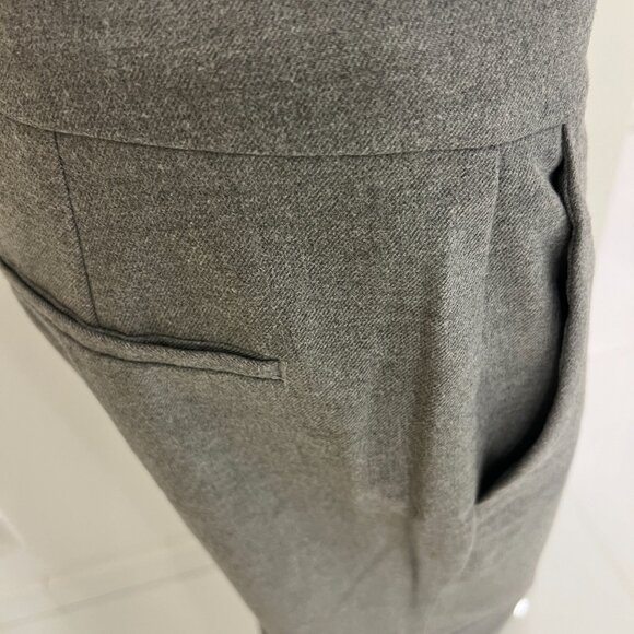 ZARA BASIC Light Gray Flannel Trouser/Pants SZ L - Picture 4 of 7